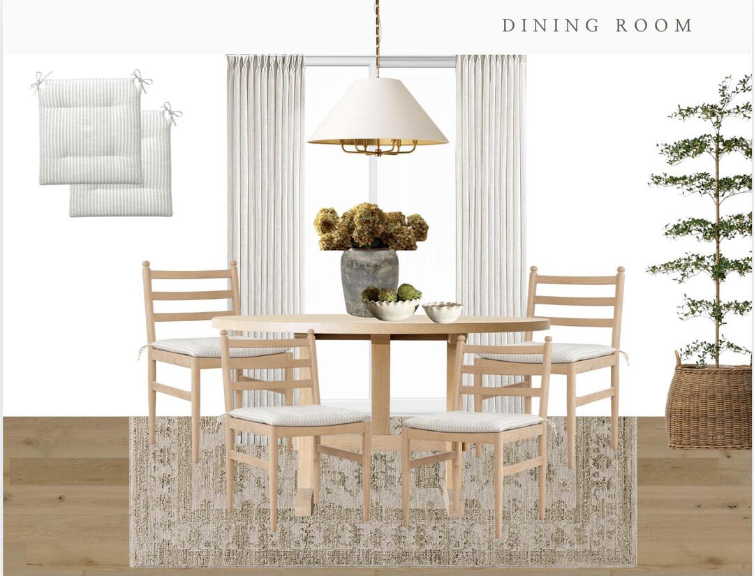Custom Dining Room E-design Service | Virtual Interior Design Help ...