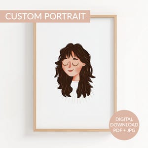 Digital Custom Portrait, Cute Cartoon Portrait from Photo, Personalized Family Drawing, Birthday and Anniversary Gift