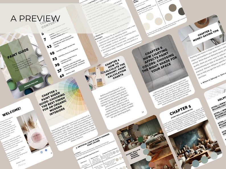Sherwin Williams Paint Color & Sheen Guide: Farmhouse, Coastal, Japandi ...