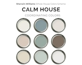 Sherwin Williams Neutral Calm House Coordinating Colors | Whole Home Paint Palette | Calm House Paint Palette | Warm Neutrals Paint Palette