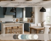 Sherwin Williams Rain Cloud SW 9639 Moody Blue Gray Color Palette (Digital Guide)