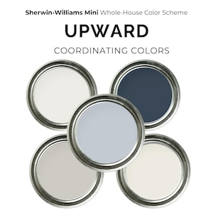 Paleta Upward de Sherwin Williams SW 6239 / Mini esquema de pintura para toda la casa / Azul claro aireado (colores a juego) / Diseño de interiores costero (PDF)
