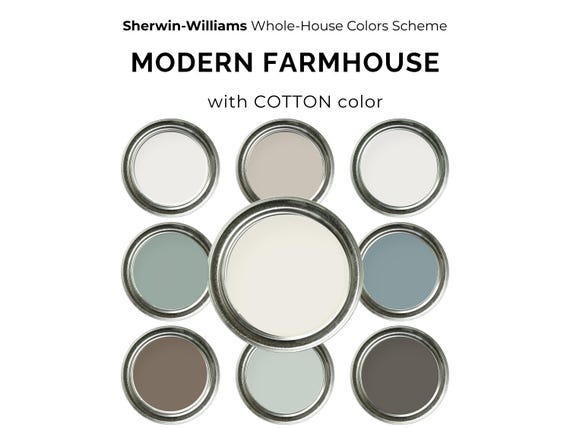 ワンピース cotton bi-color combination Sherwin Williams COTTON Coordinating Colors | Modern Farmhouse