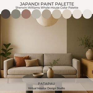 Japandi Color Palette: Sherwin-Williams Whole-Home Paint Guide (Digital Download)