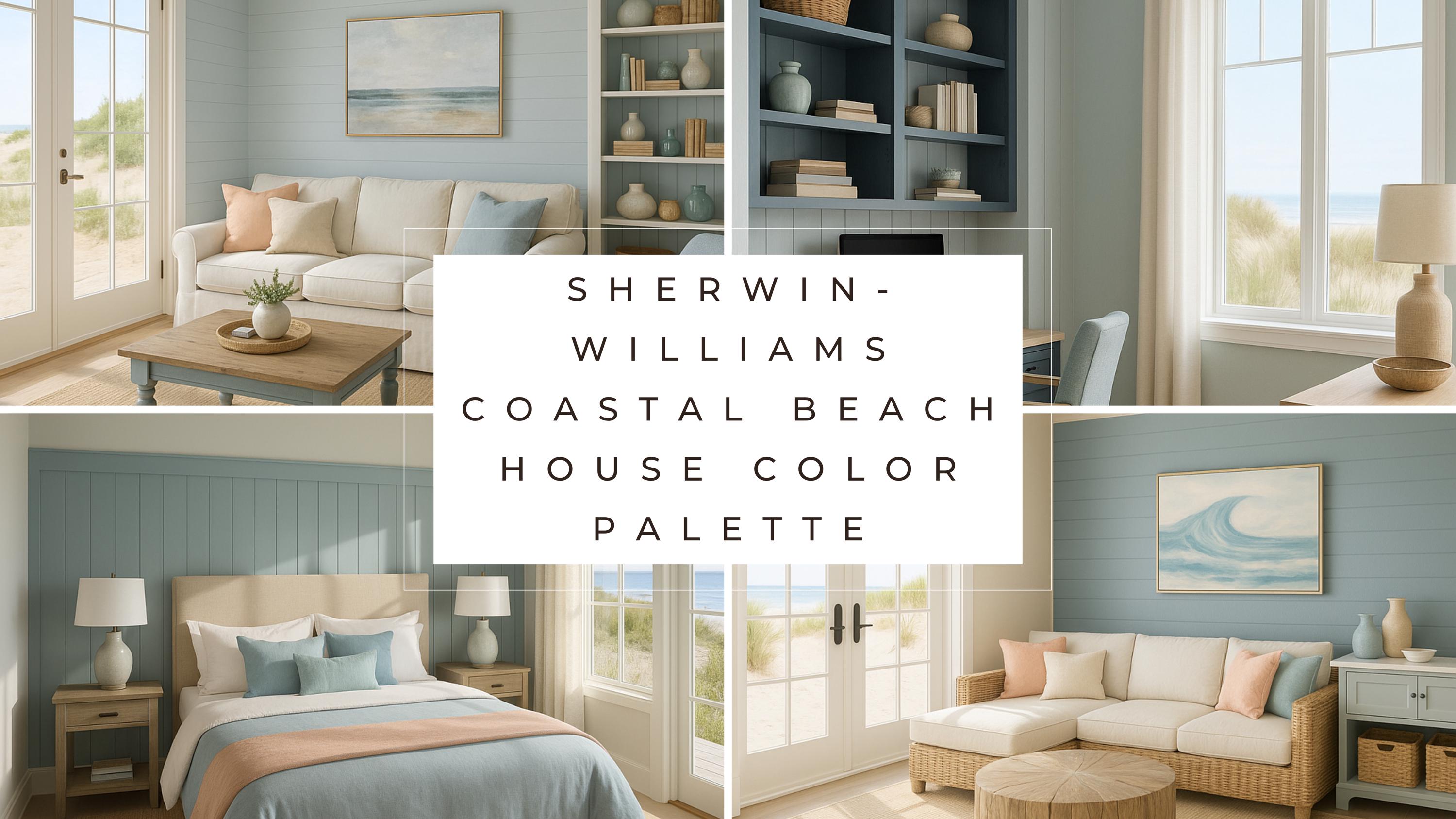 Coastal Beach House Sherwin Williams Paint Palette PDF | Whole-house ...