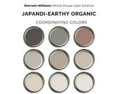 Japandi Home Paint Palette | Sherwin Williams Whole House Paint Palette | Earthy Organic Color Palette | Minimalism Scandinavian Color Trend