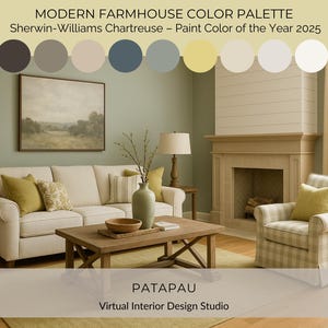 Modern Farmhouse Paint Palette: Sherwin-Williams 2025 Whole Home Color Guide (PDF Download)