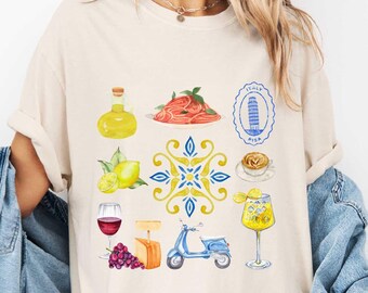 Comfort Colors Italy Shirt,La Dolce Vita Shirt,Amalfi Coast Shirt,Italy Vacation Shirt,Capri Shirt,Ciao Bella,Italy Lover Gift,Coastal Shirt