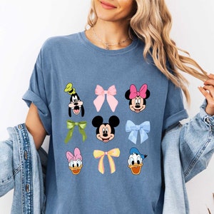 Comfort Colors Disney Coquette Shirt,Mickey And Friends Sweatshirt,Disney Bow Shirt,Coquette Bow Sweater,Disney Trip Shirt,Cute Disney Shirt