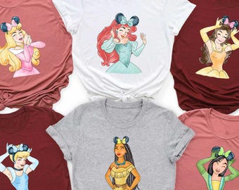 Disney Princess Mickey Ears Shirt, Disney Princesses Sweatshirt, Disney Girls Trip Shirt, Princess Girl Shirt, Disneyland Girl Trip Shirt