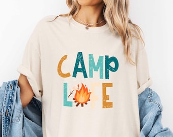 Comfort Colors Camp Life Shirt, Camp Shirt, Camping Shirt, Camper Shirt, Adventure Shirt,Hiking Shirt,Camp Fire Shirt,Nature Shirt,Camp Girl