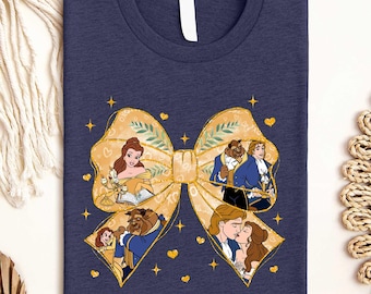 Disney Belle Coquette Bow Shirt,Princess Belle Shirt,Beauty And The Beast Shirt,Disney Princess Shirt,Magical Sweatshirt,Disney Coquette Tee