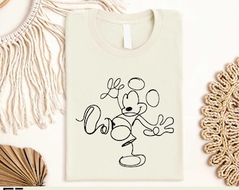 Camiseta con dibujo de Mickey Mouse, Sudadera de Mickey Mouse, Camiseta de Mickey Mouse de Disney, Camiseta con pose de Mickey Mouse, Camiseta de Disney, Camiseta de Disneyland, Regalos de Disney