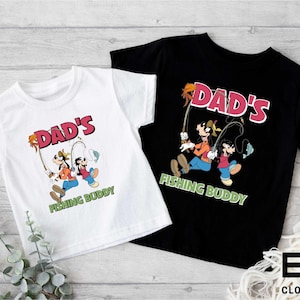 Disney Dad&#39;s Angeln Buddy T-Shirt, Disney Dad und Sohn Sweatshirt, Doof und Max Shirt, Daddy und mich Pullover, Geschenk für Papa, neues Papa Geschenk