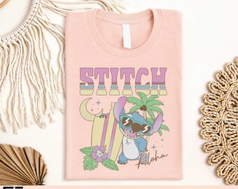 Disney Stitch Aloha Shirt, Tropic Surf Stitch T-shirt, Lilo & Stitch Aloha Tee, Disney Stitch Sweatshirt, Disney Vacation Trip Sweater