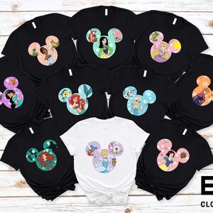 ディズニープリンセスシャツ、ミッキーヘッドプリンセススウェットシャツ、ディズニーガールズトリップTシャツ、プリンセスセーター、ディズニーキッズシャツ、マジックキングダムTシャツ