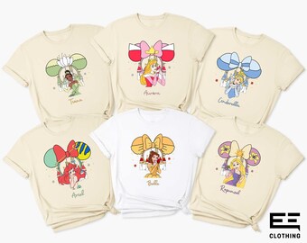 Mickey Ears Disney Princess Shirt, Disney Castle T-shirt, Cute Disney Princess Sweater, Princess Girls Trip Sweatshirt, Disneyland Group Tee