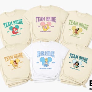 Disney Princess Bachelorette Party Shirt, Disney Princess Bride T-shirt, Disney Bachelorette Sweatshirt,Team Bride Shirt,Bride Party T-shirt