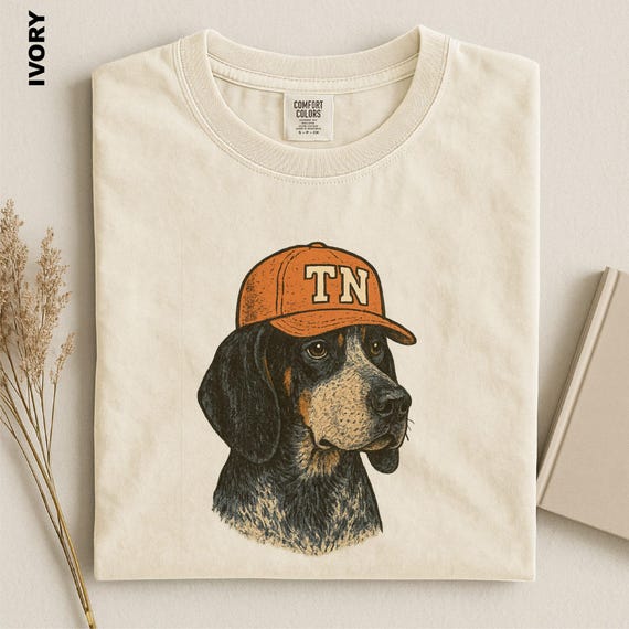 Tennessee Dog Shirt, Comfort Colors Coonhound Graphic Tee, Vintage TN Volunteer Fan Shirt, Southern Dog Lover Sweatshirt, Game Day Top
