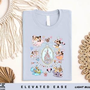 Coquette Disney Best Day Ever T-Shirt, Pastel Mickey and Friends Tee, Cute Disney Castle Shirt, Family Vacation Disneyland Trip 2025 Tee