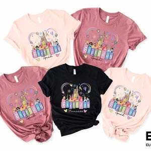 Camiseta de cumpleaños de princesa de Disney personalizada, camiseta de viaje de cumpleaños al castillo de Disneyland, camiseta de princesa de Disney de WDW, la mejor sudadera de cumpleaños de la historia