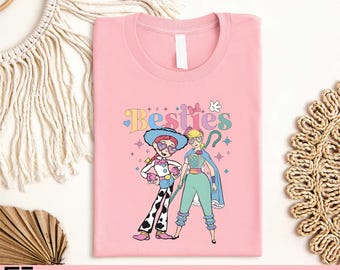 Toy Story Besties Shirt, Bo Peep And Jessie T-shirt, Disneyland Toy Story Sweater, Disney Best Friends Gifts, Disney World Girls Trip Tee