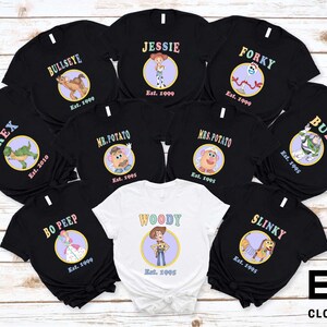 Disney Toy Story Characters Shirt, Pixar Toy Story Family T-shirt, Disneyland Group Sweatshirt, Disney World Matching Tee, Disney Trip Tee