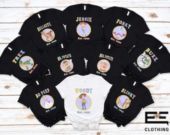 Disney Toy Story Characters Shirt, Pixar Toy Story Family T-shirt, Disneyland Group Sweatshirt, Disney World Matching Tee, Disney Trip Tee