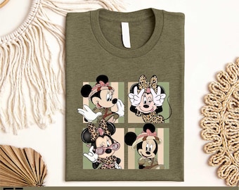 Animal Kingdom Minnie Shirt, Minnie Safari Shirt, Leopard Minnie Mouse Shirt, Disney Wild Life Shirt, Safari Mode Shirt, Disney Girl Shirt