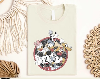 Retro Mickey And Friends Shirt, Disney Characters T-shirt, Disneyland Sweatshirt, Disney Trip T-shirt, Mickey And Co Tee, Disney Friend Gift