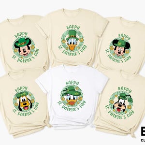 Disney Happy St Patrick&#39;s Day Shirt,Mickey And Friends Patricks Day Shirt,Saint Patricks Day Shirt,Disney Family Matching Shirt,Disney Lucky