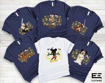 Disney Mickey And Friends Star Wars Shirt, Star Wars Family T-shirts, Galaxy's Edge Star Wars Stormtrooper Darth Vader Leia Han Solo Sweater