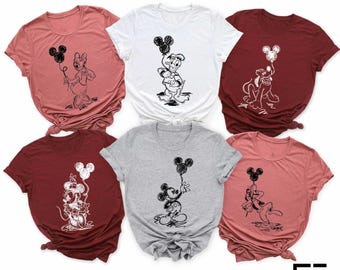 Disney Mickey And Friends Balloons Shirt, Disneyland Birthday Party Balloon Shirt, Disney Family Sweatshirt, Disney Trip Tshirt, Disney Kids