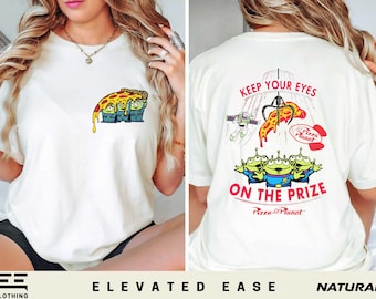 Disney Toy Story Pizza Planet Shirt, 2-Sided Disney Aliens T-shirt, Toy Story Movie Characters Sweater, Disney Family Shirt, Disney Kids Tee