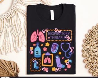 Cute Respiratory Therapist Shirt, Floral Respiratory Therapy Sweater, Medical Appreciation RT Graduation T-Shirt, Pulmonology Healthcare Tee