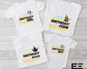 The Best Birthday Squad In The Galaxy Shirt, Star Wars Family Birthday T-shirt, Galaxy's Edge Birthday Party Gift, Birthday Boy Girl Sweater