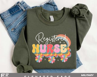 Comfort Colors Registered Nurse Shirt, RN Shirt, New Nurse Shirt, Nurse Sweatshirt, Nurse Life Shirt, Gift For Nurse, Nurse Graduation Shirt