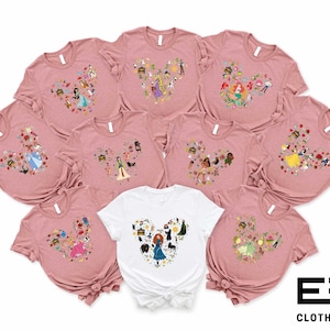 Disney Princess Shirt, Disney Princess All Character Shirt, Disney Girls Trip Shirt,Disney Kids Shirt,Disney Family Shirt,Disneyland Sweater