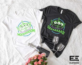 Toy Story Alien Mom And Dad Shirt, Disney Family T-shirt, Disneyland Couples Sweatshirt, Disney World Toy Story Gift, Gift For Mom And Dad