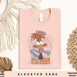 Disney Inside Out Anxiety Character Shirt, Anxiety I&#39;m Fine T-shirt, Inside Out Group Matching Sweater, Funny Disney Tee, Inside Out 2 Movie