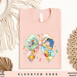 Winnie The Pooh Coquette Easter Shirt, Easter Coquette Bow T-shirt,Disney Easter Shirt,Winnie And Friends Easter Sweatshirt,Easter Day Shirt