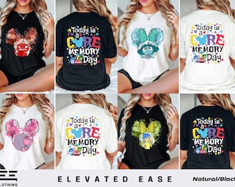 2-sided Disney Inside Out Shirt, Today Is A Core Memory Day Sweatshirt, Pixar Inside Out Characters T-shirt, Joy Sadness Anxiety Anger Envy