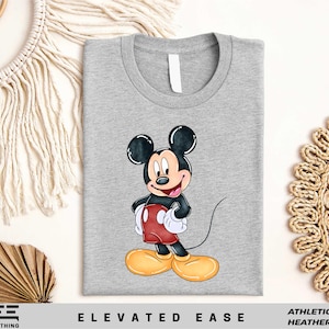 Watercolor Mickey Mouse Classic Pose Shirt, Disney Mickey Sweater, Disney Baby Bodysuit, Disney Trip T-shirt, Youth Toddler Tee, Disney Gift