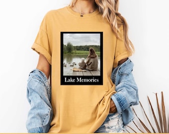Comfort Colors Polaroid Photo Shirt, Custom Text And Photo Shirt, Custom Picture Sweatshirt, Memory Photo Shirt, Polaroid Picture Shirt