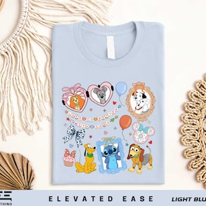 Camisa con lazo de Disney Dogs Coquette, suéter &quot;La vida es mejor con perros&quot;, camiseta de Disney Pluto Dálmata Slinky Stitch de La Dama y el Vagabundo, camiseta con personajes de perros