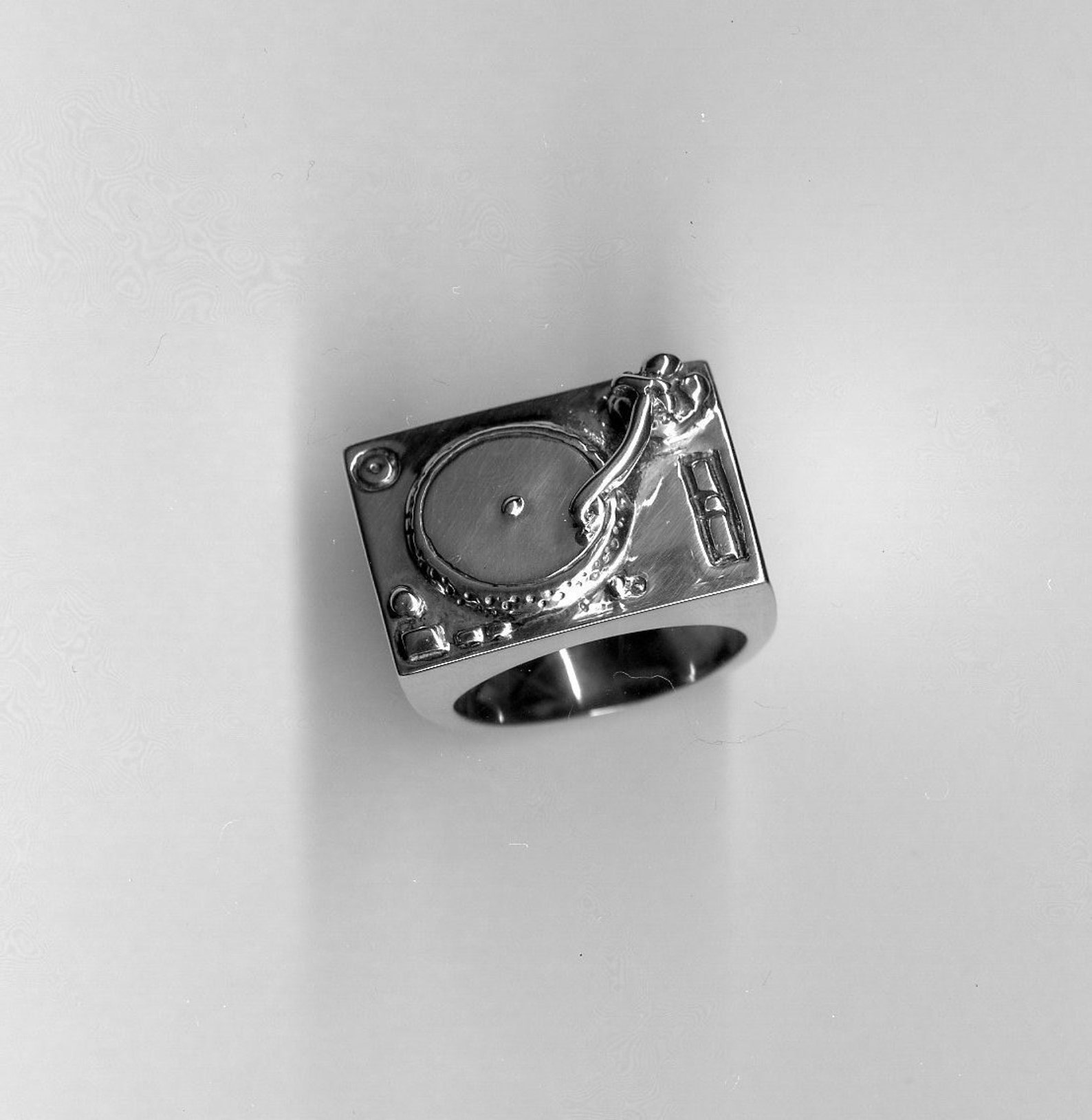 Turntable Ring Record Player in Sterling Silver Handmade in USA Etsy
