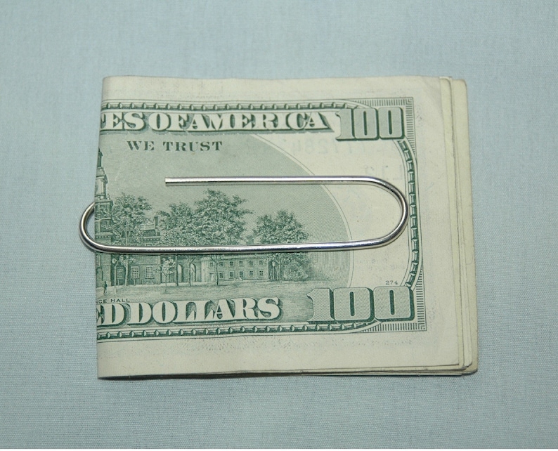 Sterling Silver Paper Clip Money Clip Free Shipping in the Etsy