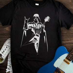 Darth Vader Funny Guitarist T-shirt, Star Wars Shirt, Rock and roll tee, funny music tshirt, funny guitar shirt, custom spotify song shirt