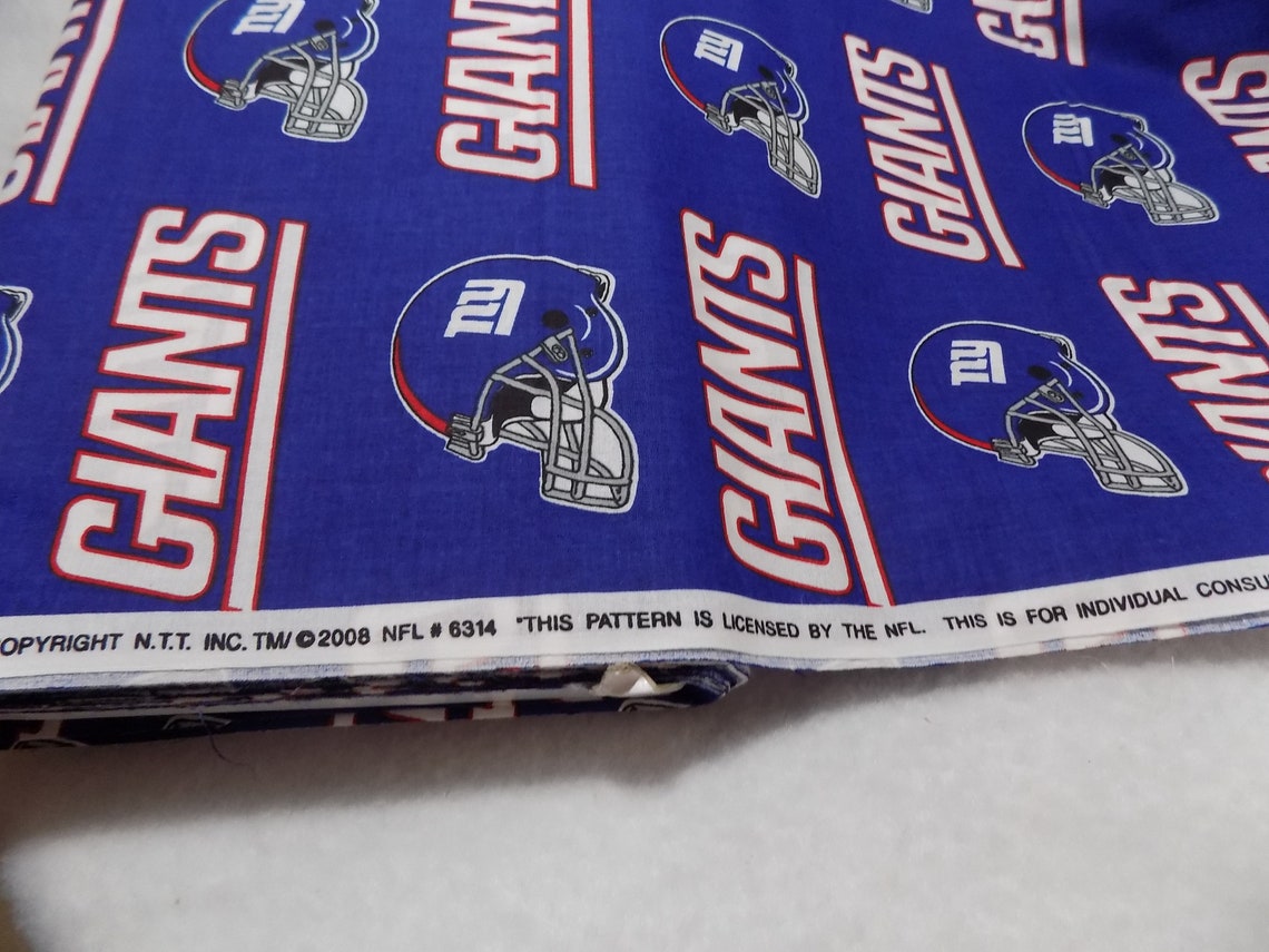 NY Giants Football Team Fabric by Sykel Fabrics Etsy