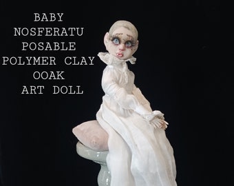 Custom Nosferatu polymer clay ooak Art Doll